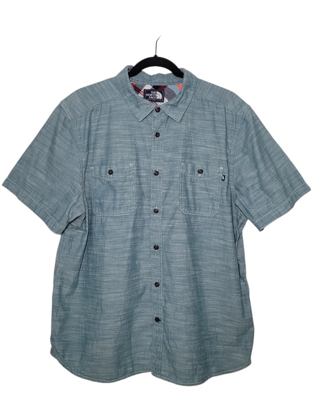 The North Face Button-Down Shirt Mens Short Sleeve Chambray XL Gorpcore Normcore